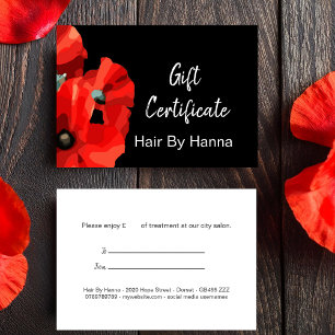 Certificat cadeau Red Poppy