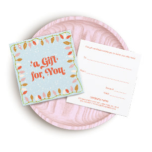 Certificat cadeau Retro Christmas Lights