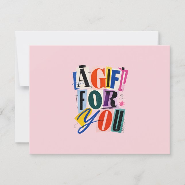 Certificat-cadeau rose coloré pour entreprise (Devant)