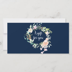 Certificat cadeau rose Garland Watercolor Floral