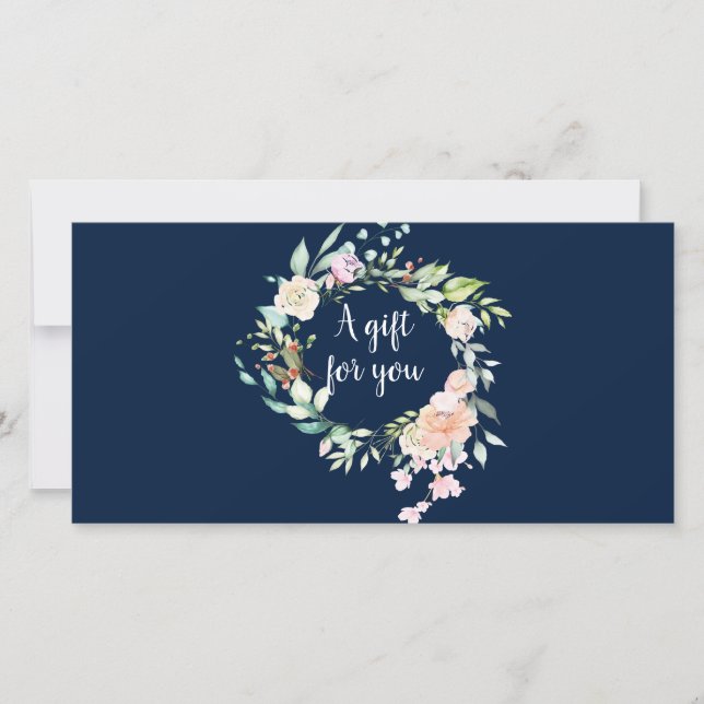 Certificat cadeau rose Garland Watercolor Floral (Devant)