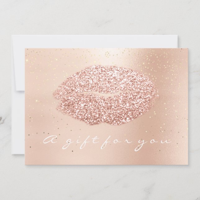 Certificat cadeau Rose Gold Confetti Kiss Beauté (Devant)