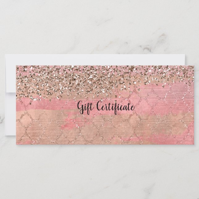 Certificat-cadeau Rose Pailleté Blush Glam Marocai (Devant)