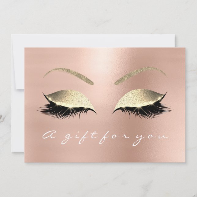 Certificat cadeau Rose Rose Gold Lash Studio Beaut (Devant)