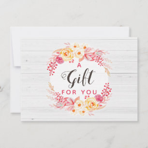 Certificat Cadeau Roses Shabby Chic & Fleurs Rusti