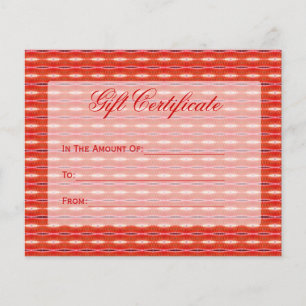 certificat cadeau rouge