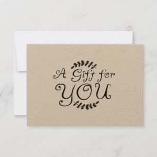 Certificat cadeau Rustic Kraft