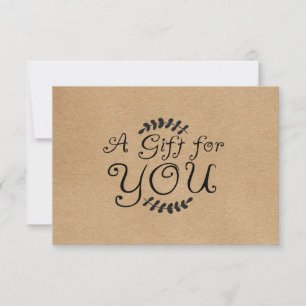 Certificat cadeau Rustic Kraft