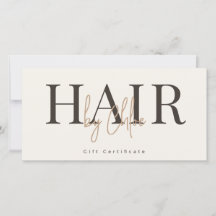 Certificat Cadeau Salon Crème Chaude Beige