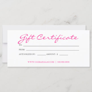 Certificat cadeau Salon de bronzage rose Bikini fe