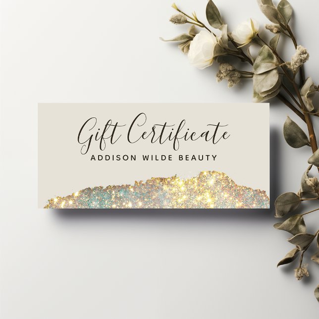 Certificat Cadeau Salon Holographic Glam Glitter (Créateur téléchargé)
