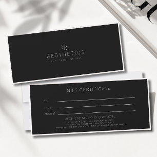 Certificat Cadeau Salon Minimaliste Monogramme Noi