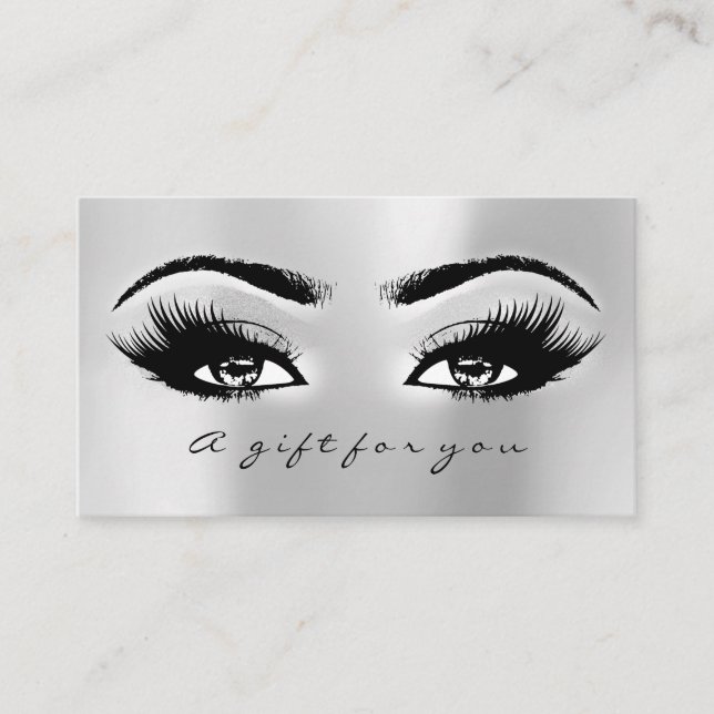 Certificat cadeau Silver Grey Lashes Maquillage (Devant)