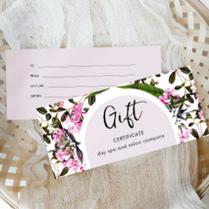 Certificat cadeau simple Floral Classique