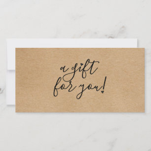 Certificat-cadeau simple Kraft rustique