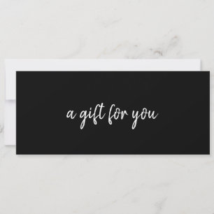 Certificat-cadeau simple noir élégant pour entrepr