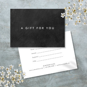 Certificat Cadeau Simple Tableau Noir Moderne