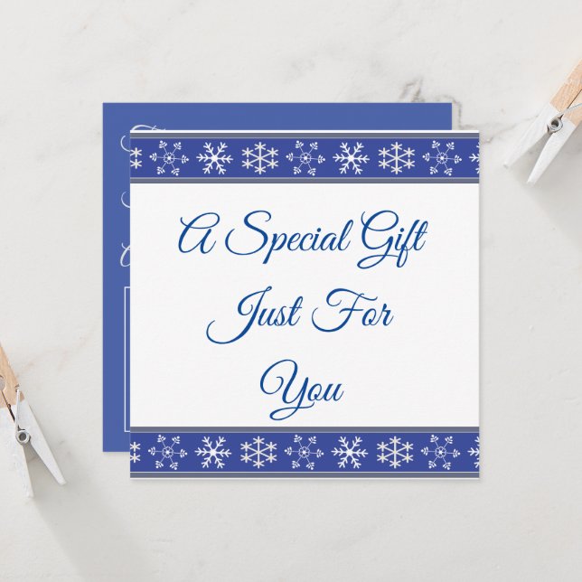 Certificat cadeau Snowflake (Devant/Arrière en situation)