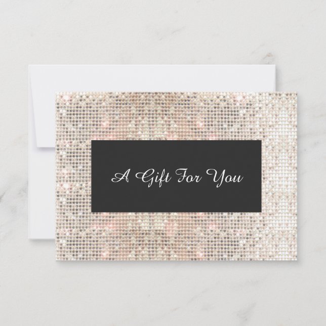 Certificat cadeau Spa et salon Sequins en argent F (Devant)