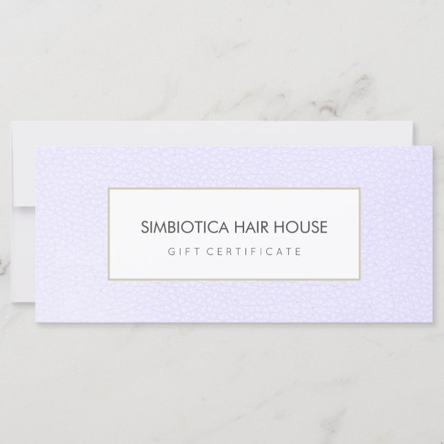 Certificat cadeau Spa simple moderne Salon (Devant)