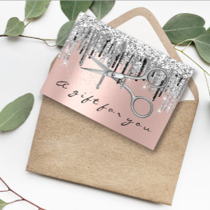 Certificat Cadeau Styliste Rose Siver Ciseaux