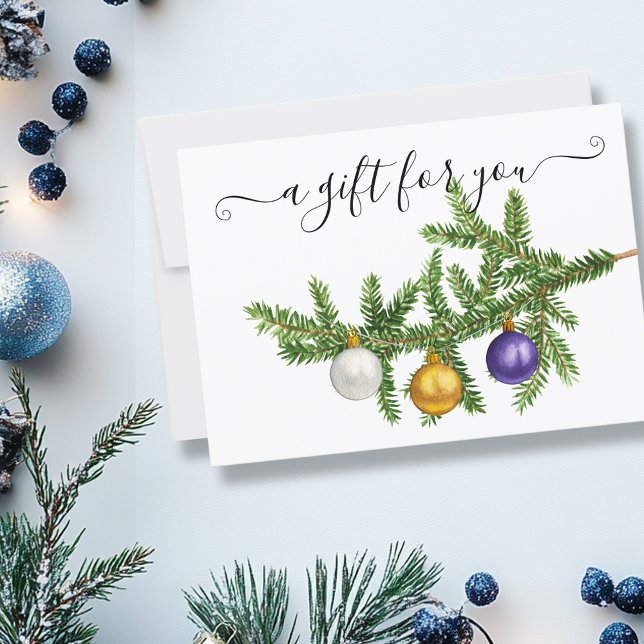 Certificat cadeau Succursale de pin de Noël (Créateur téléchargé)