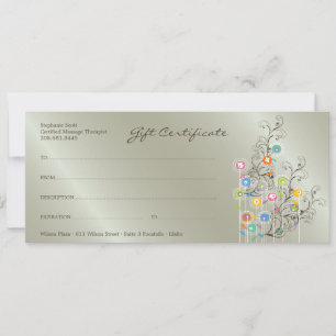 Certificat cadeau super Flower Garden Silver