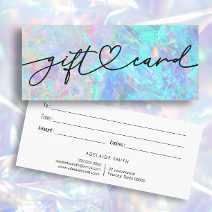 certificat cadeau texture opale
