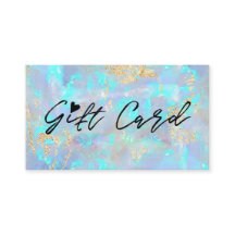 certificat cadeau texture opale bleue