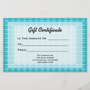 Certificat cadeau Turquoise