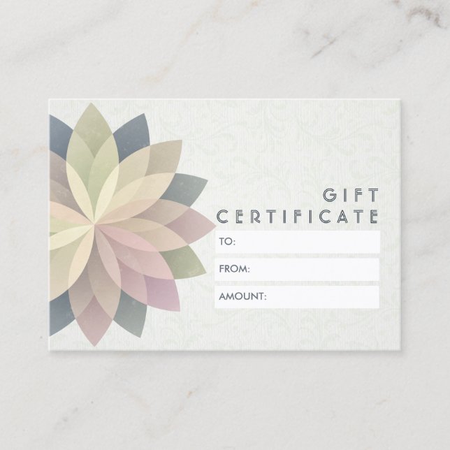 Certificat cadeau YOGA Studio Symbole de mandala c (Devant)