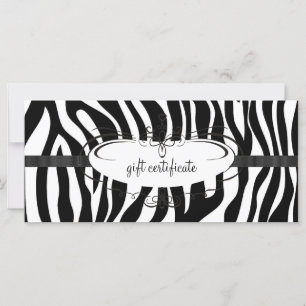 Certificat Cadeau Zebra : Carte Rack