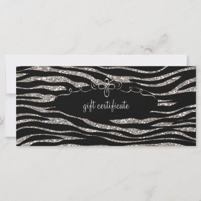 Certificat Cadeau Zebra : Carte Rack (Devant)
