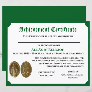 Certificat d'accomplissement personnalisable