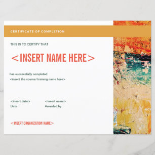 Certificat d'achèvement