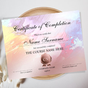 Certificat d'achèvement - Cours Abstrait