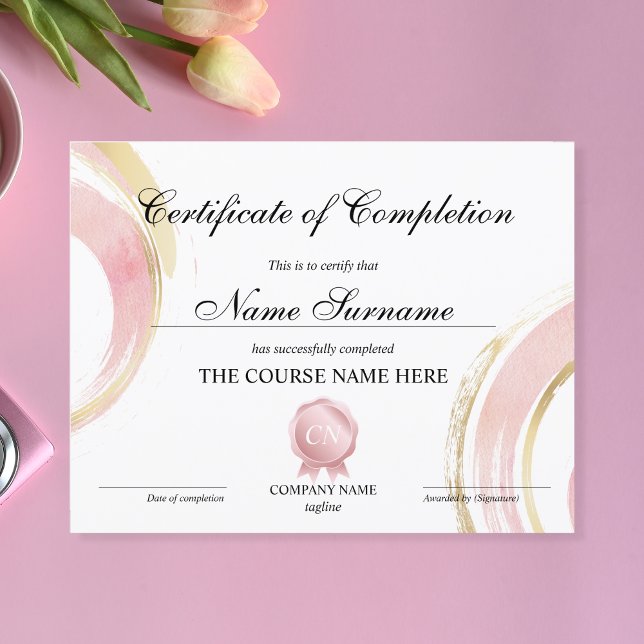 Certificat d'achèvement - Cours Abstrait (Créateur téléchargé)