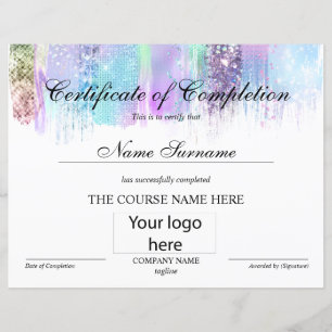 Certificat d'achèvement de cours de récompense