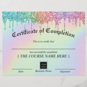 Certificat d'achèvement de la chaudière holographi