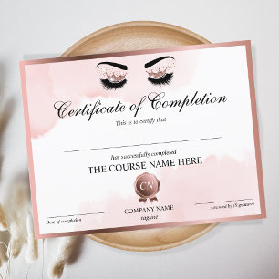 Certificat d'achèvement de la formation Cils Achèv