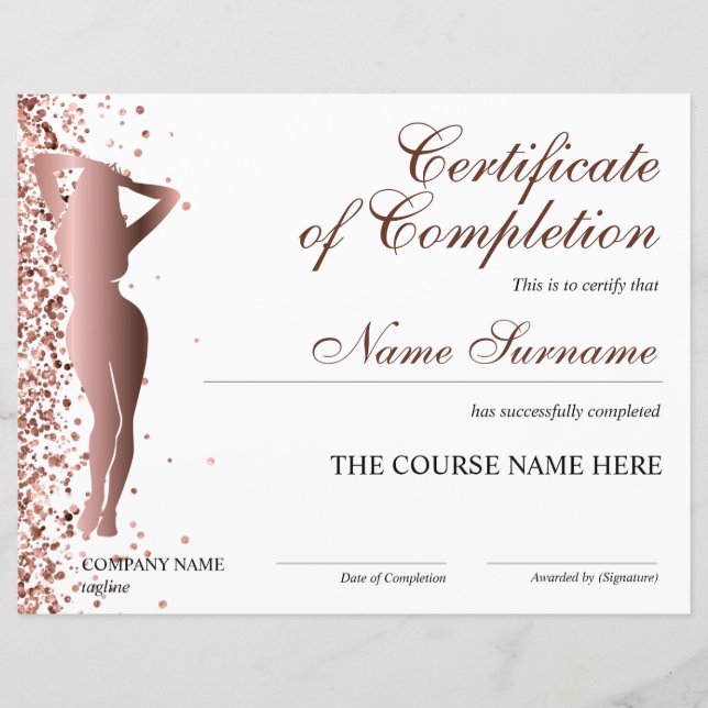 Certificat d'achèvement de la Sculpture de l'organ (Devant)
