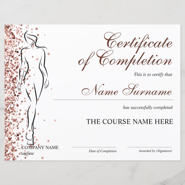 Certificat d'achèvement de la Sculpture de l'organ (Devant)