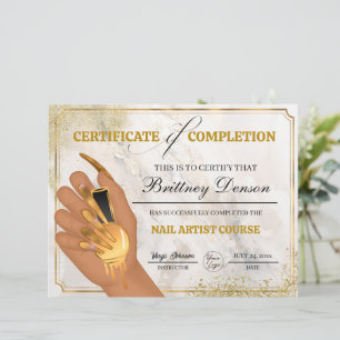 Certificat d'achèvement de l'octroi Technicien de 