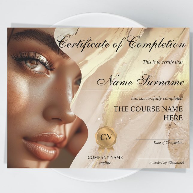 Certificat d'achèvement de maquillage (Créateur téléchargé)