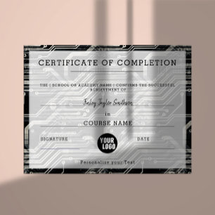 Certificat d'achèvement d'électronique et d'ingéni