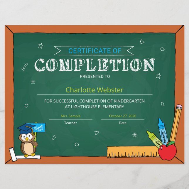 Certificat d'achèvement des études élémentaires PD (Devant)
