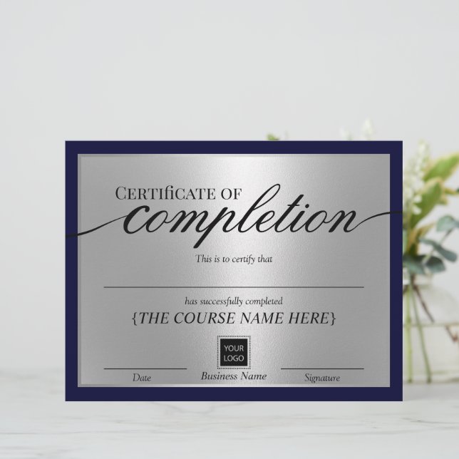 Certificat d'achèvement Marine & Silver Award (Debout devant)