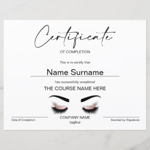 Certificat d'achèvement minimaliste simple moderne