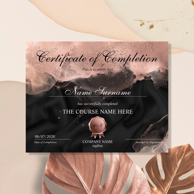 Certificat d'achèvement Prix de maquillage (Créateur téléchargé)