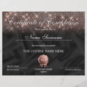 Certificat d'achèvement Prix de maquillage